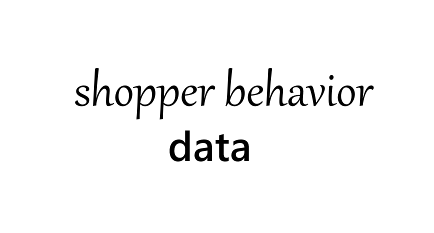 Shopper behavior data